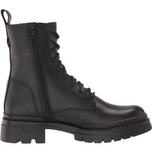 BRAND NEW NEVER WORN Steve Madden Women's Jamisyn Combat Boot, Black Leather.